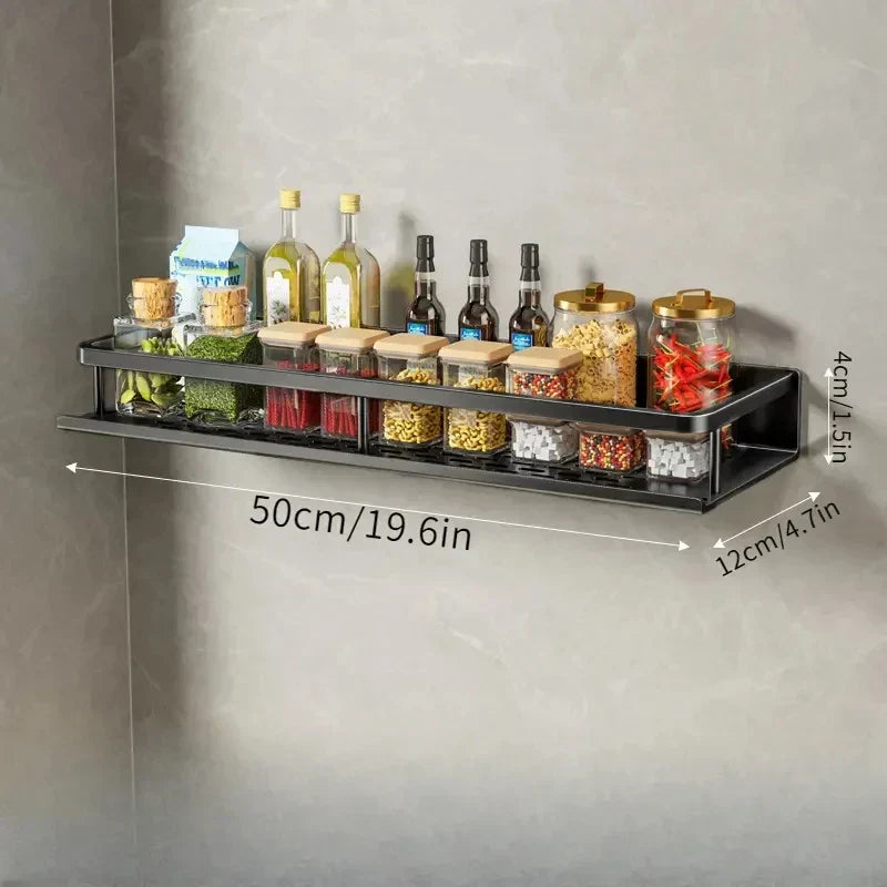 Wall-Mounted Kitchen Rack – Space-Saving and Stylish Aluminum Rack for Kitchen Utensils | Kalsten