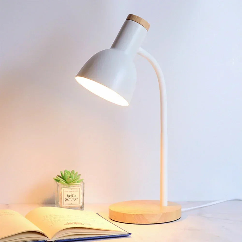 Autumn and Winter Lighting | Nordic Creative Wood Art Iron LED Desk Lamp - Moxie | Kalsten