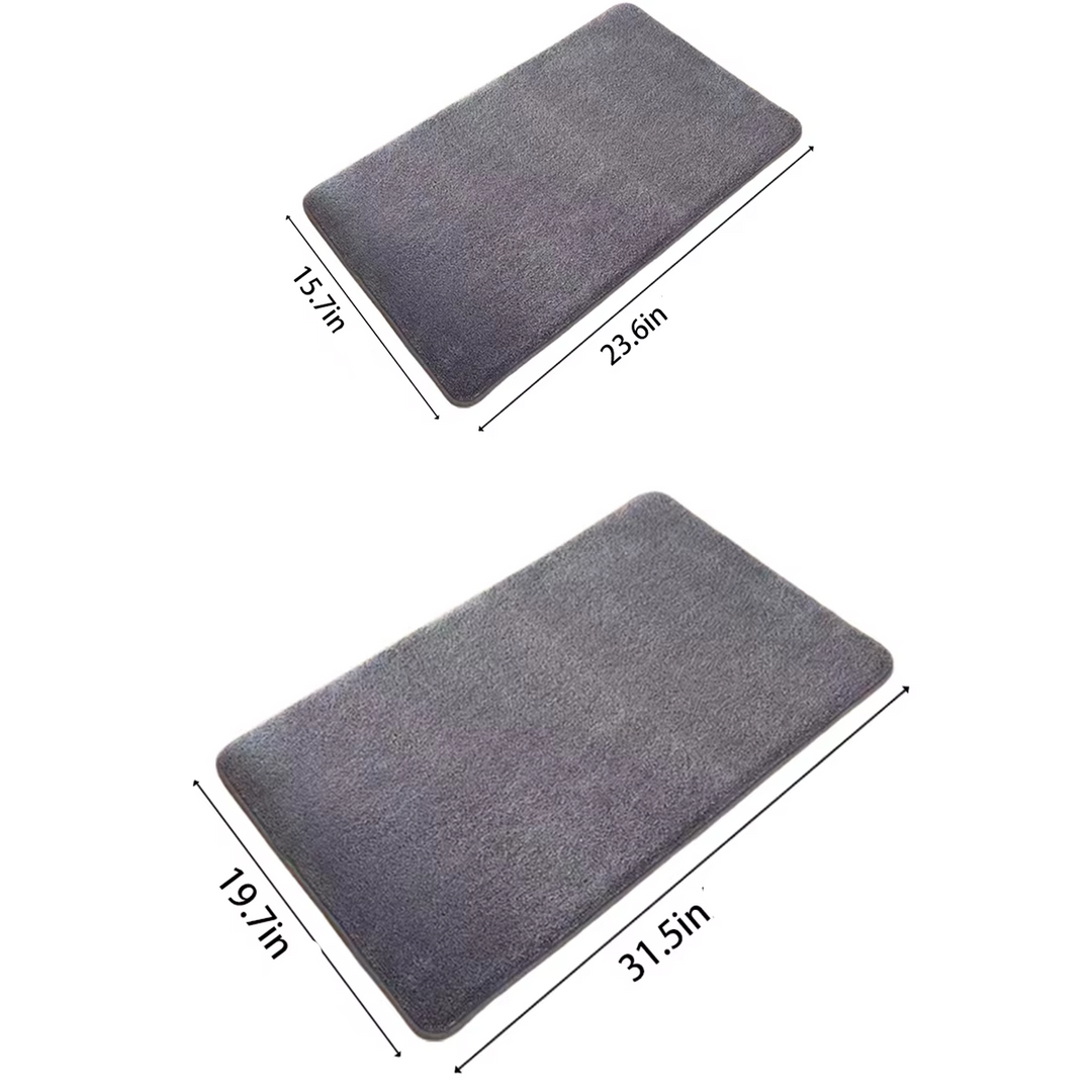 Luxury Coral Velvet Bath Mat