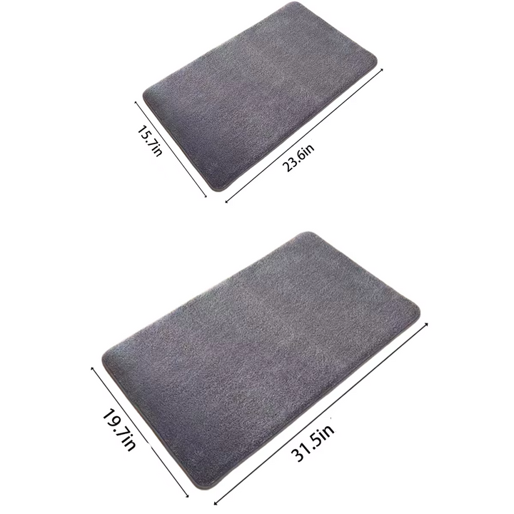 Luxury Coral Velvet Bath Mat