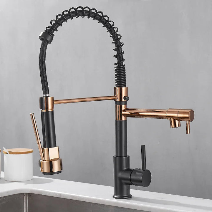 Kalsten | DualFlow Kitchen Faucet - Luxurious Double Bronze Kitchen Faucet