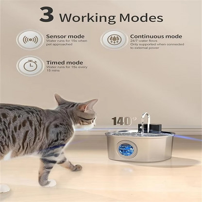 Skanto | Large Capacity Automatic Pet Hydration Station with USB Charging and Smart Sensor