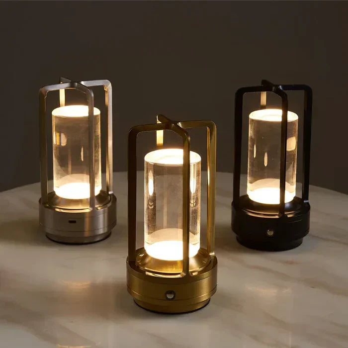 Warm LED Cordless Table Lamp – Battery Operated Nordic Design - LED with Touch Control, Suitable for Bedroom, Home, Outdoor - Ideal Night Light | Kalsten