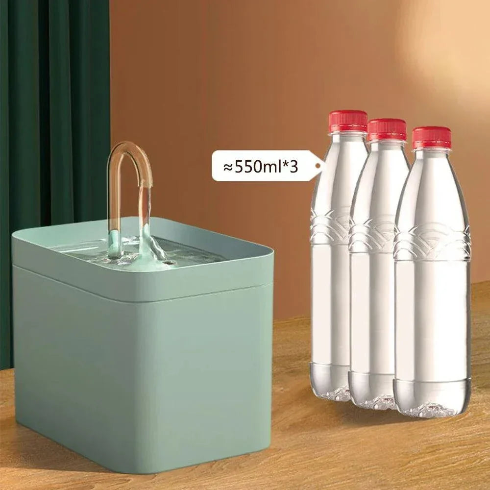 Skanto | Ultra-Quiet Pet Water Fountain with Intelligent Filtration - 1,5 l Stainless Steel