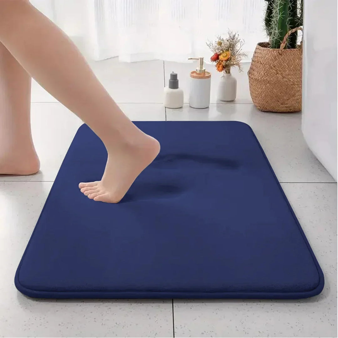 Kalsten | Thick Plain Non-Slip Bath Mat made of Flannel with Absorbent Capacity