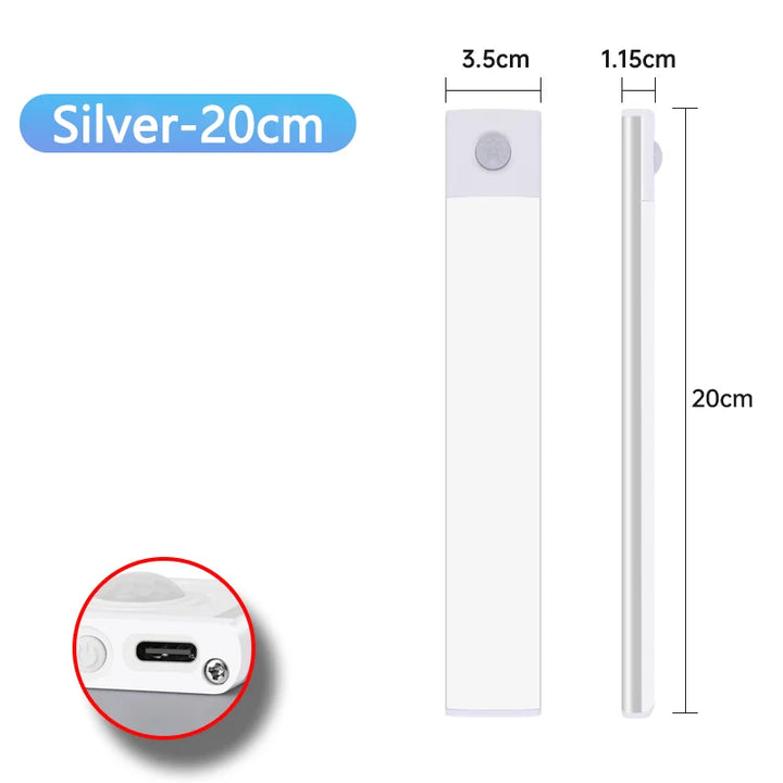 Motion Sensor Night Light – USB Rechargeable Wireless LED Lamp for Kitchen, Bedroom, Closet, and Wardrobe Lighting | Kalsten