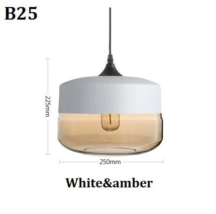 Modern Glass Pendant Lighting – Retro Ceiling Lamp for Kitchen, Dining Room, Bedroom, Bar, Cafe, and Indoor Table Decoration | Kalsten
