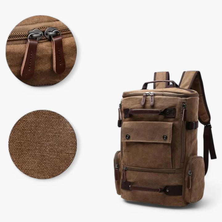 Kalsten | Vintage Canvas Backpack – Stylish & Functional with Laptop Compartment for Everyday & Adventure