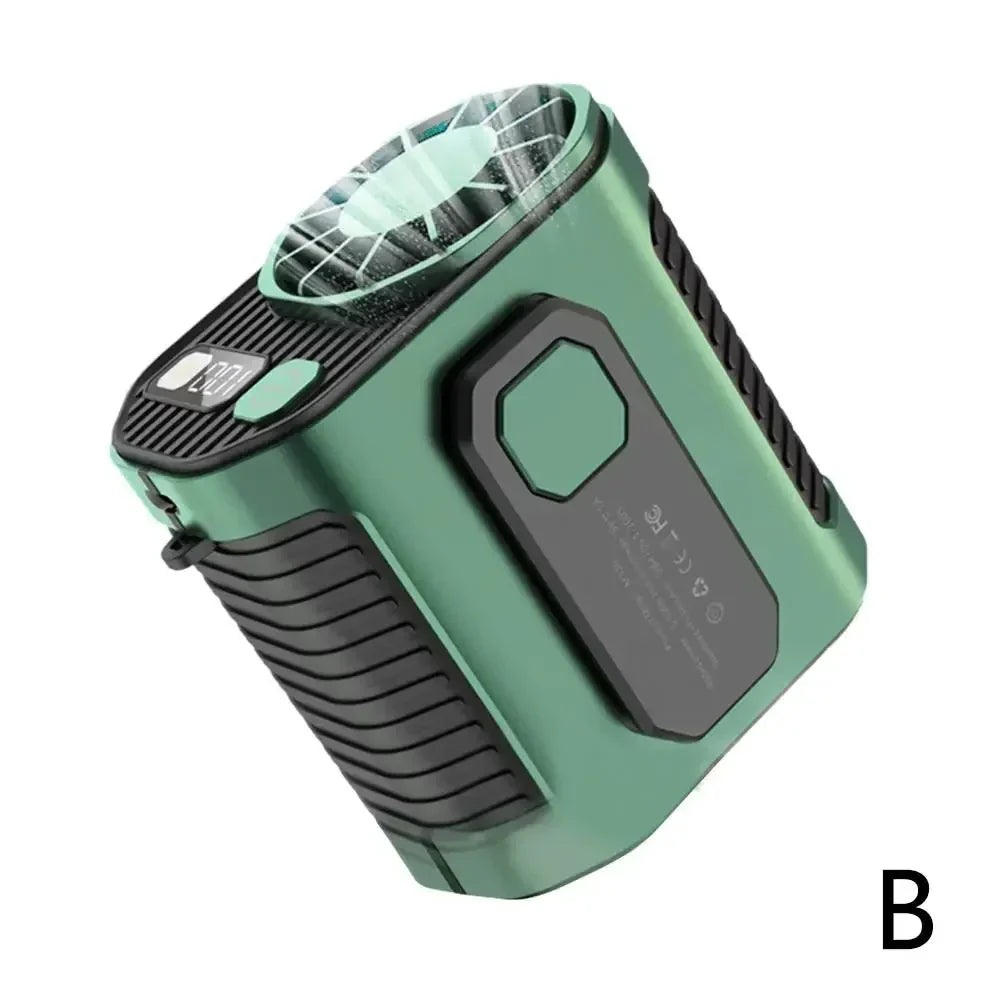 Portable Waist Fan - Strong Wind Hanging Neck Fan with Power Bank and LED Lighting for Outdoor Sports and Work | Kalsten