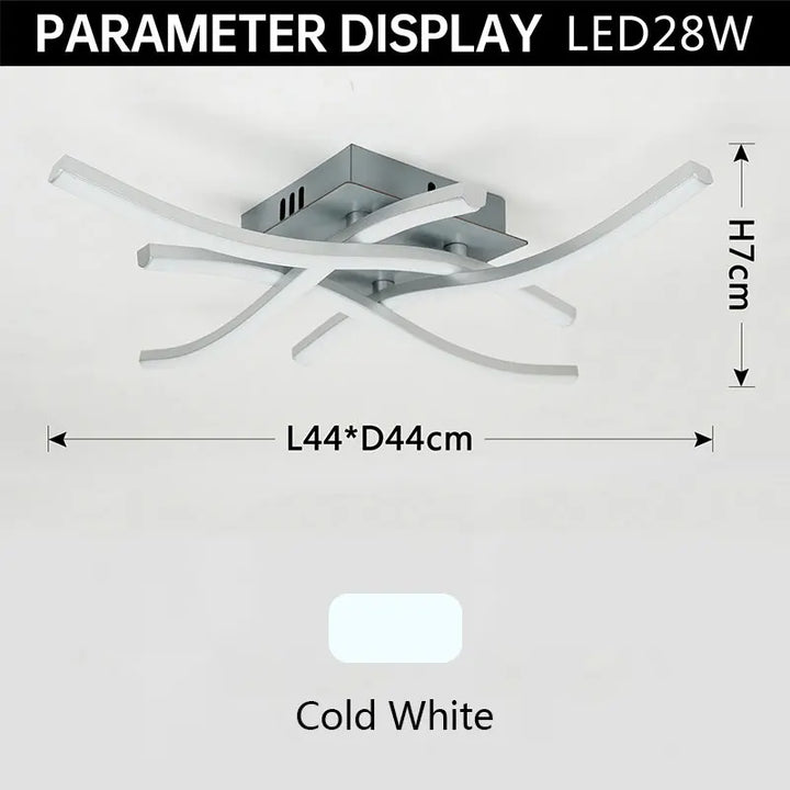 Modern LED Ceiling Lamp for Living Room, Dining Room, Bedroom, and Balcony | Kalsten
