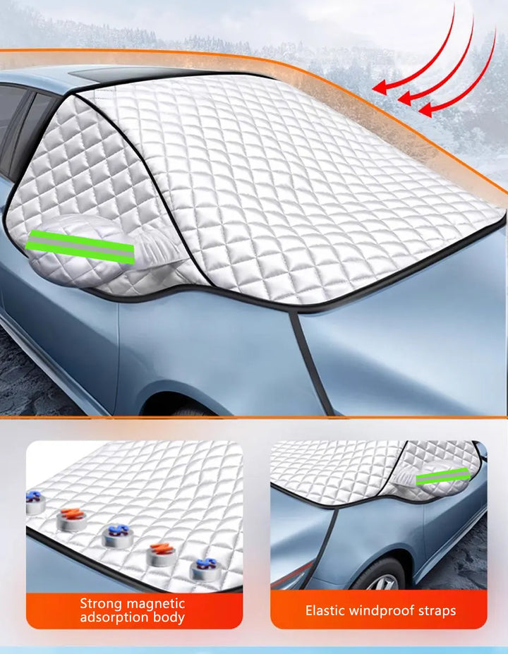 Kalsten | FrostGuard Pro | 5-Layer Windshield Cover | Magnetic & Windproof | Complete Ice Protection