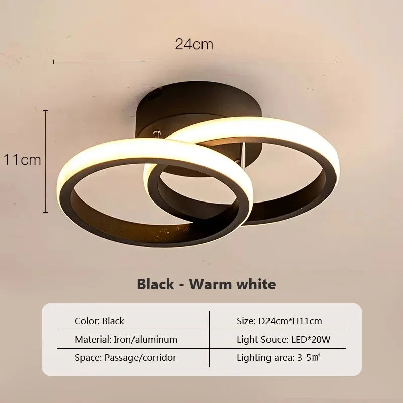 Modern LED Ceiling Light – Dimmable Indoor Lighting Fixture for Corridor, Stairs, Foyer, Balcony, and Bedroom | Kalsten