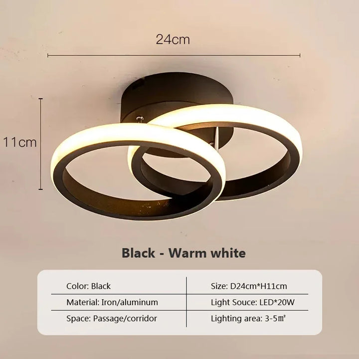 Modern LED Ceiling Light – Dimmable Indoor Lighting Fixture for Corridor, Stairs, Foyer, Balcony, and Bedroom | Kalsten