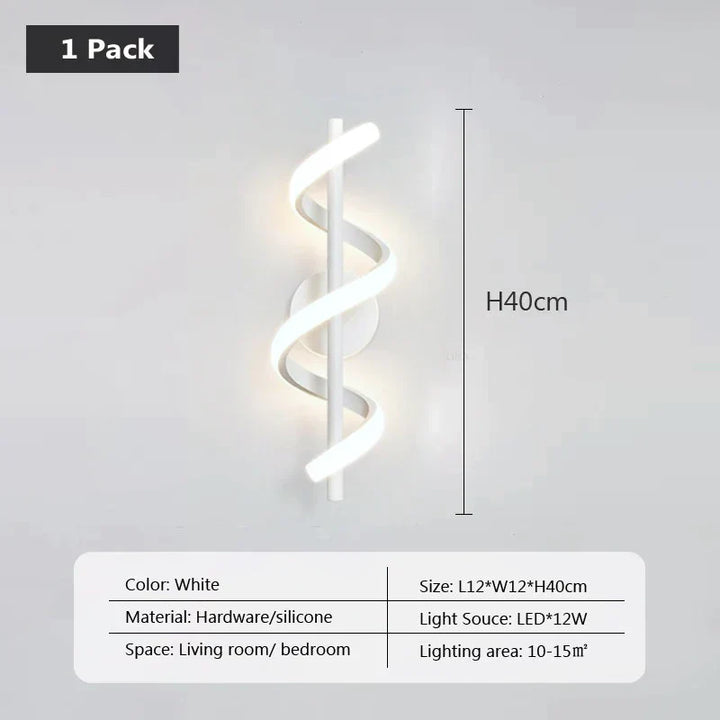 Contemporary LED Wall Lamp - Sleek Nordic Design for Bedroom, Living Room, and More | Kalsten