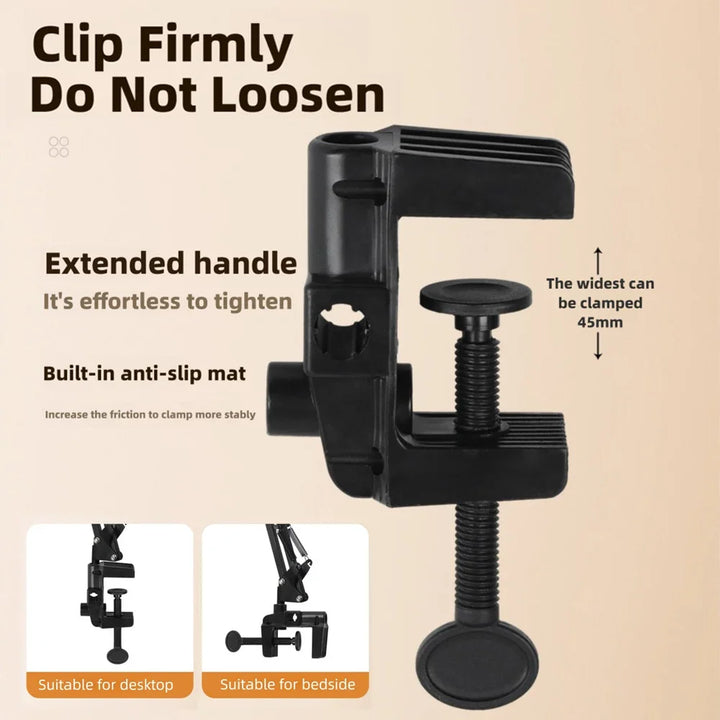 Kalsten | LumiFlex LED ring light with flexible arm & phone holder | 3 light colors & USB connection | Perfect for livestream, video & selfie