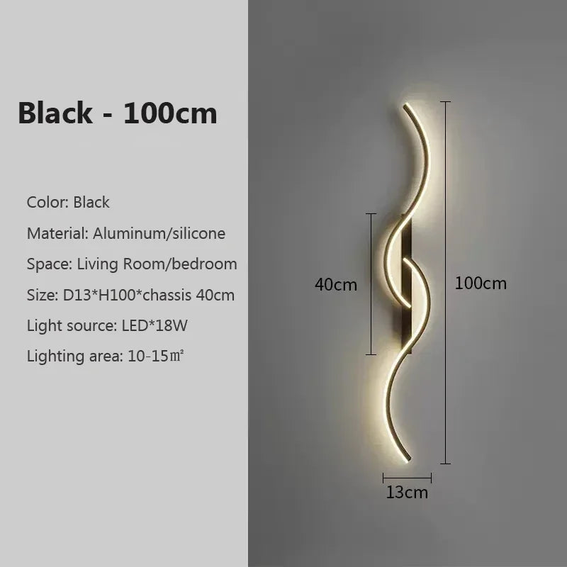 Modern LED Wall Lamp – Contemporary Wall Sconce for Living Room, Bedroom, Dining Room, and Hallway – Up & Down Lighting, Dimmable, Touch Switch, Indoor Home Decoration | Kalsten