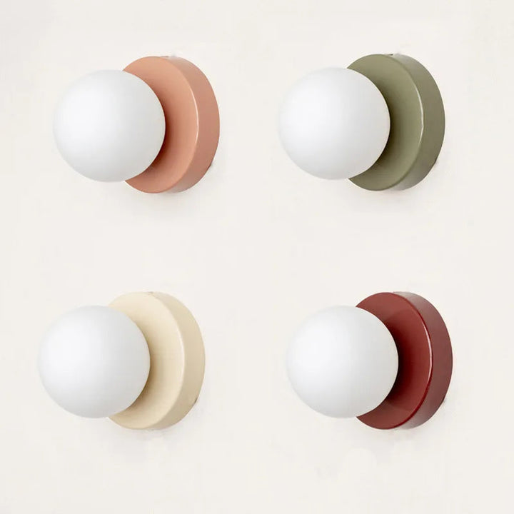 Kalsten | LumiGlobe - Modern Wall Lamp with Glass Block in Mid-Century Style