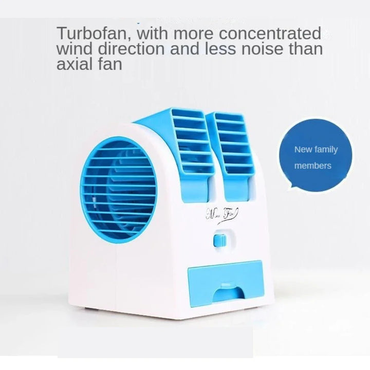 Dual-Outlet Turbo Cooling Desk Humidifier Fan | Kalsten