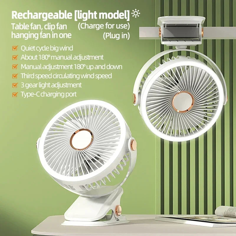Rechargeable Clip-On Cooling Fan