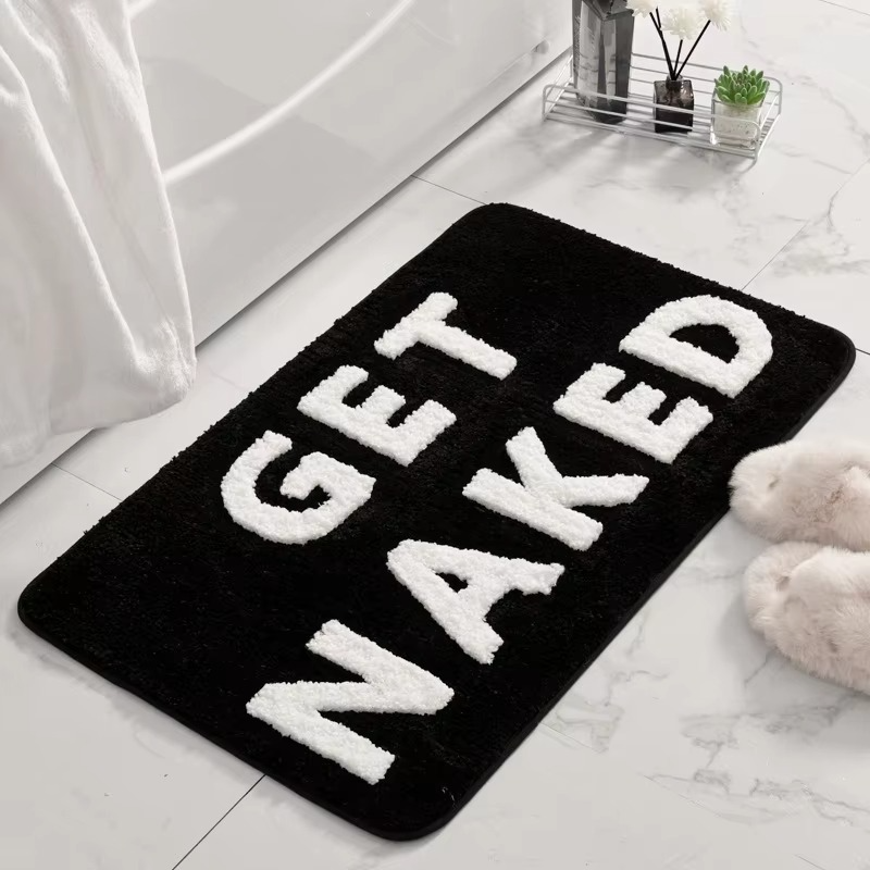 Kalsten | Colorful "Get Naked" Non-Slip Microfiber Bath Mat – Absorbent & Fun for Kids and Adults