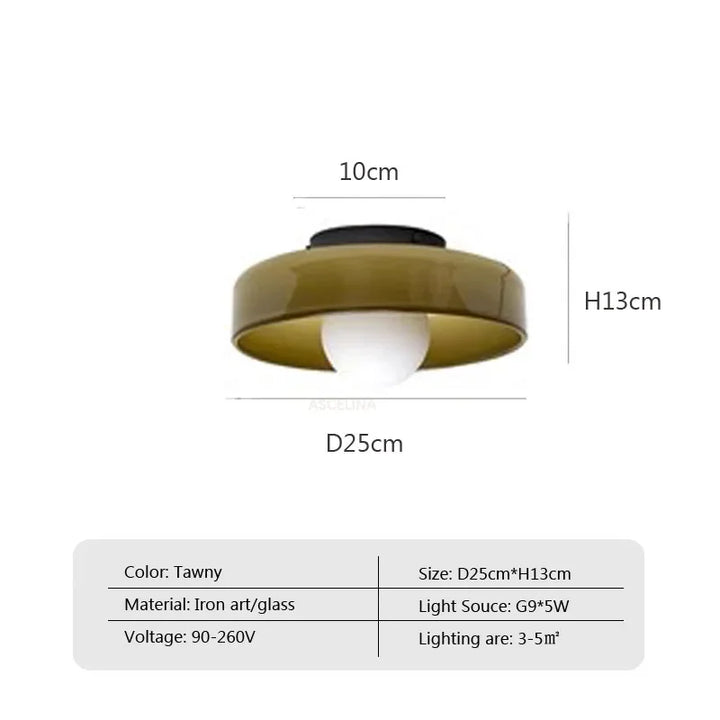 Modern Dual-Purpose Glass Ceiling Light – G9 Bulb Wall Sconce for Living Room, Bedroom, Hallway, and Balcony | Kalsten