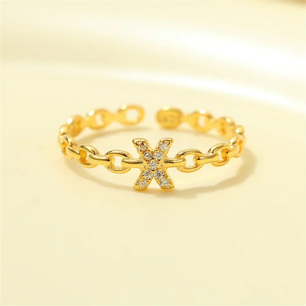 Kalsten | Dainty Diamond Letter Initial Ring