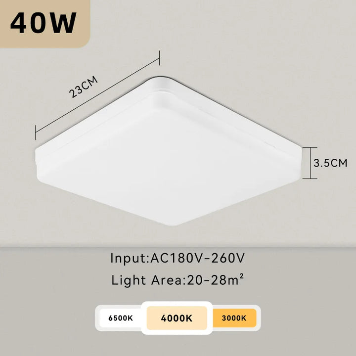 Modern LED Ceiling Light – Energy-Saving Panel Lamp for Kitchen, Bedroom, Living Room, and Corridor | Kalsten
