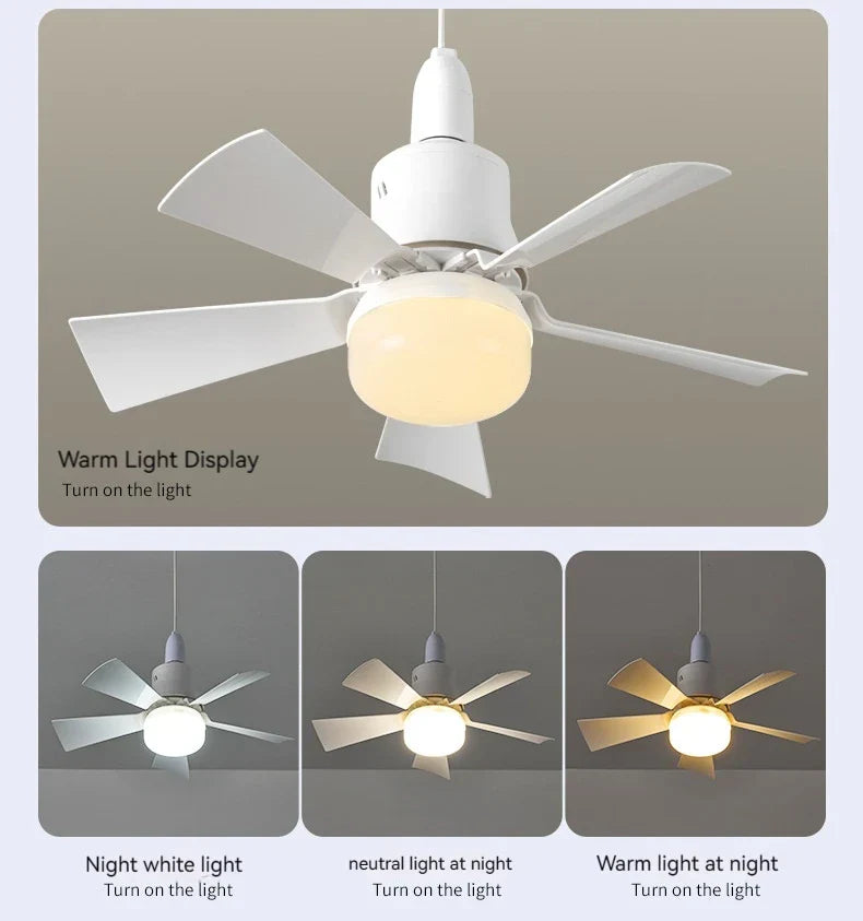 30W E27 Ceiling Fan Light with Remote - LED Dimming Function, Intelligent Silent Fan for Bedroom & Living Room | Kalsten