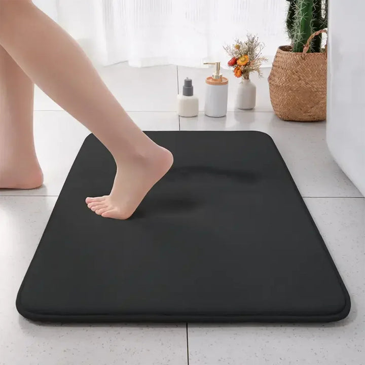 Kalsten | Thick Plain Non-Slip Bath Mat made of Flannel with Absorbent Capacity
