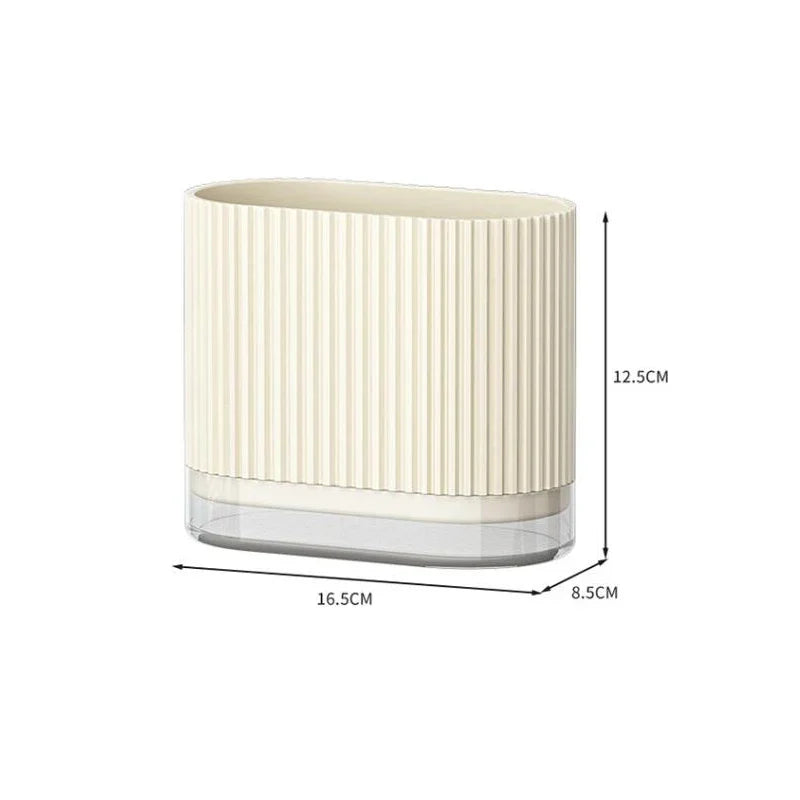 Skanto | Cutlery Organizer Duo | Wall-Mountable Cutlery Holder | No Drilling | Drainage Function | 16.5 × 8.5 × 12.5 cm
