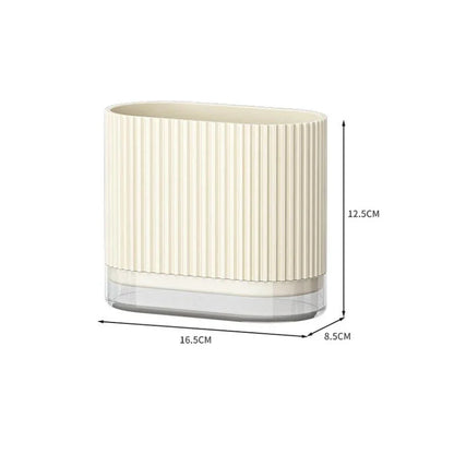 Skanto | Cutlery Organizer Duo | Wall-Mountable Cutlery Holder | No Drilling | Drainage Function | 16.5 × 8.5 × 12.5 cm