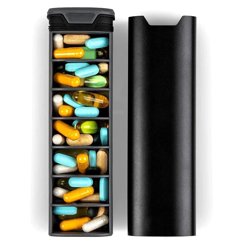 7-Day Medication Organizer – Compact Leakproof Pillbox for Home and Travel | Kalsten