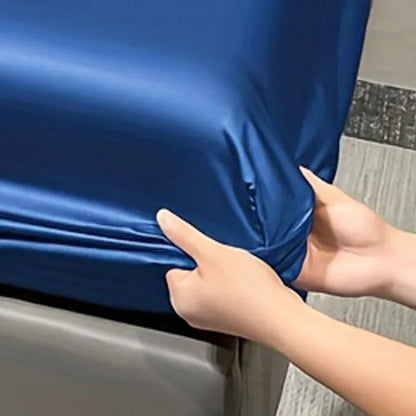 Skanto | SatinDreams Luxury Fitted Sheet | Silk Satin Bed Sheet | Breathable & Cooling | Wrinkle-Free | Easy Care