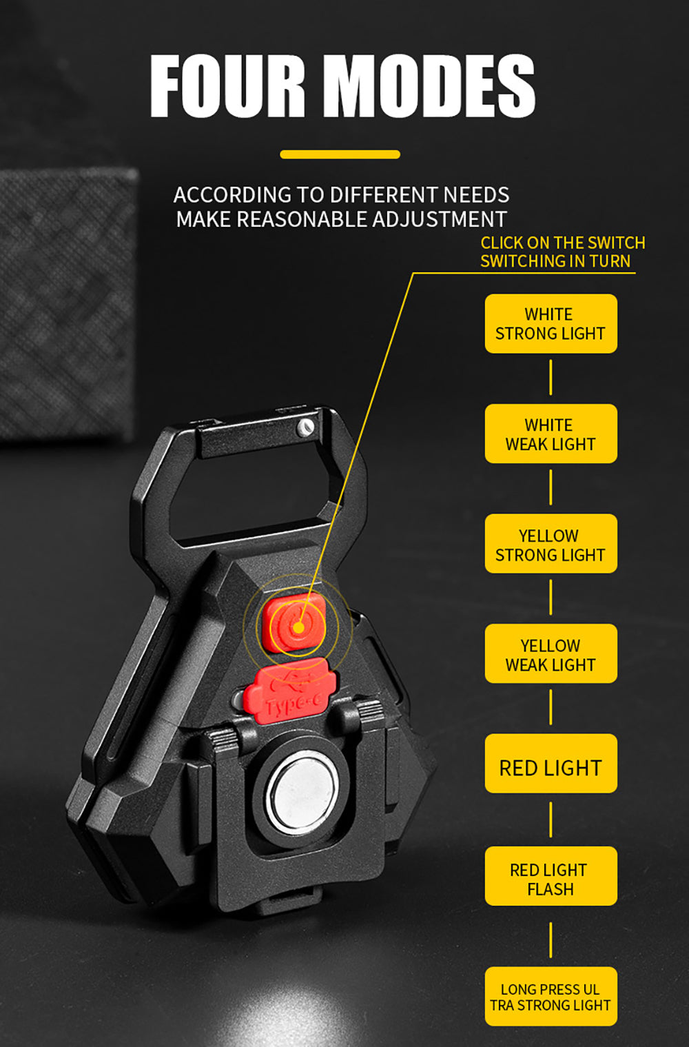 Mini LED Flashlight USB Bottle Opener Keychain | Kalsten