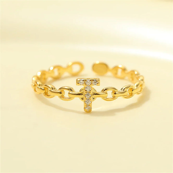 Kalsten | Dainty Diamond Letter Initial Ring