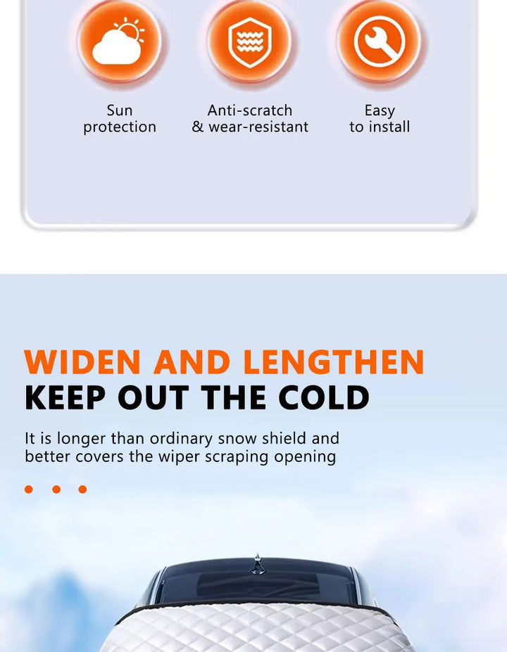 Kalsten | FrostGuard Pro | 5-Layer Windshield Cover | Magnetic & Windproof | Complete Ice Protection