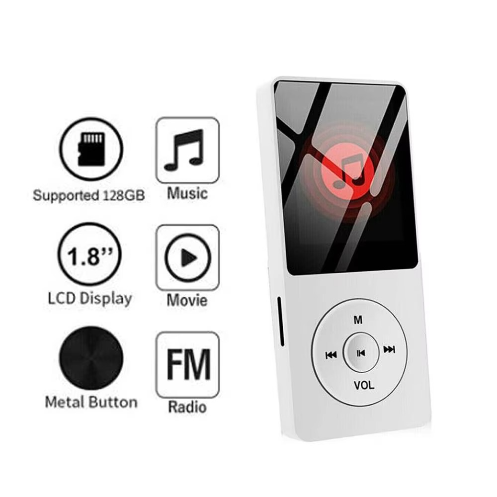 Skanto | Portable Hi-Fi Bluetooth MP3/MP4 Player with 1.8" Screen and Multifunctionality
