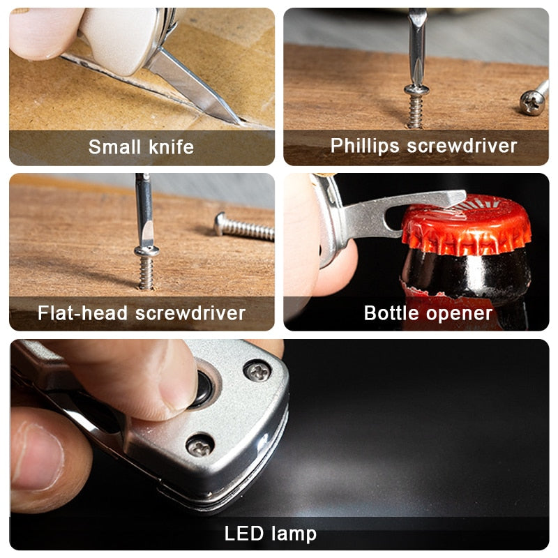 6in1 Stainless Steel Adventure Pro Tool Keychain | Kalsten