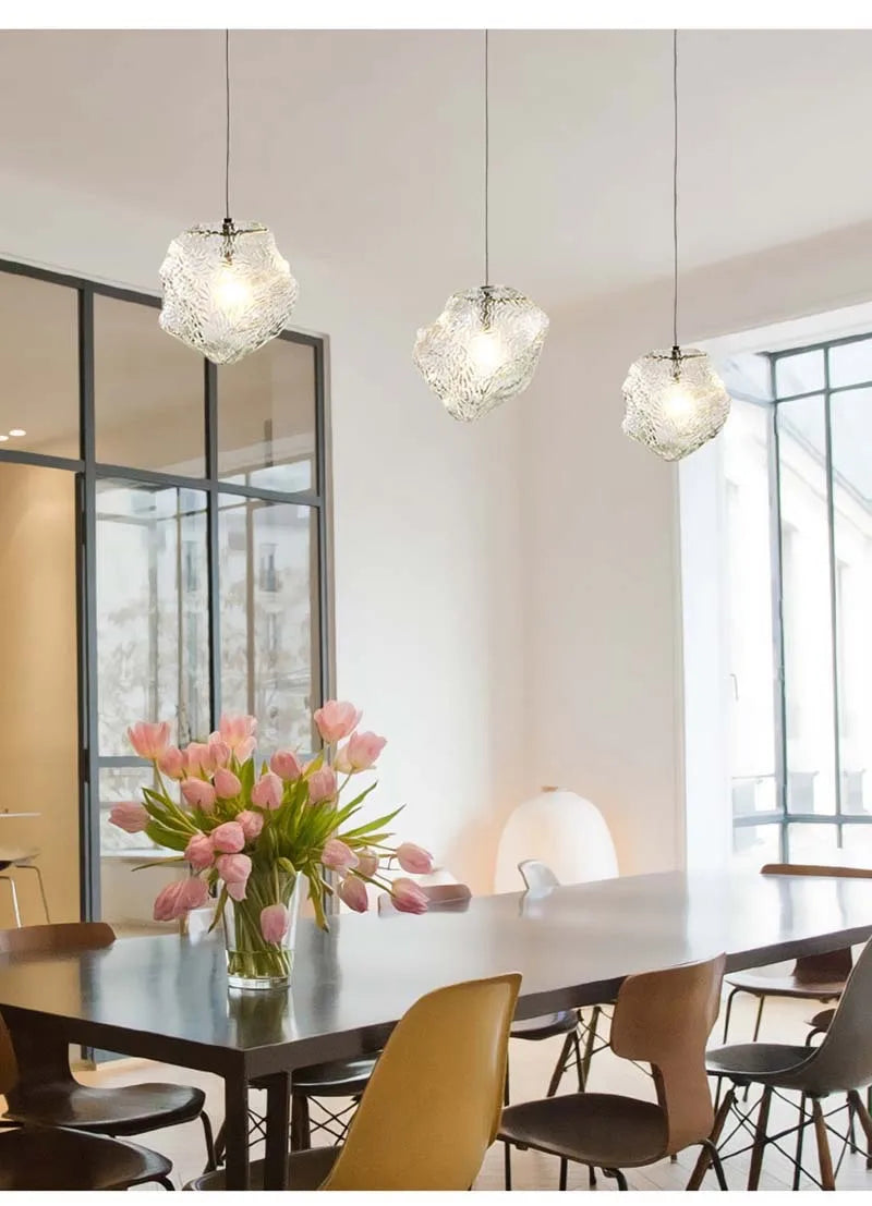Nordic Glass Pendant Chandelier – Contemporary LED Light Fixture for Dining Table, Bar, and Entryway | Kalsten