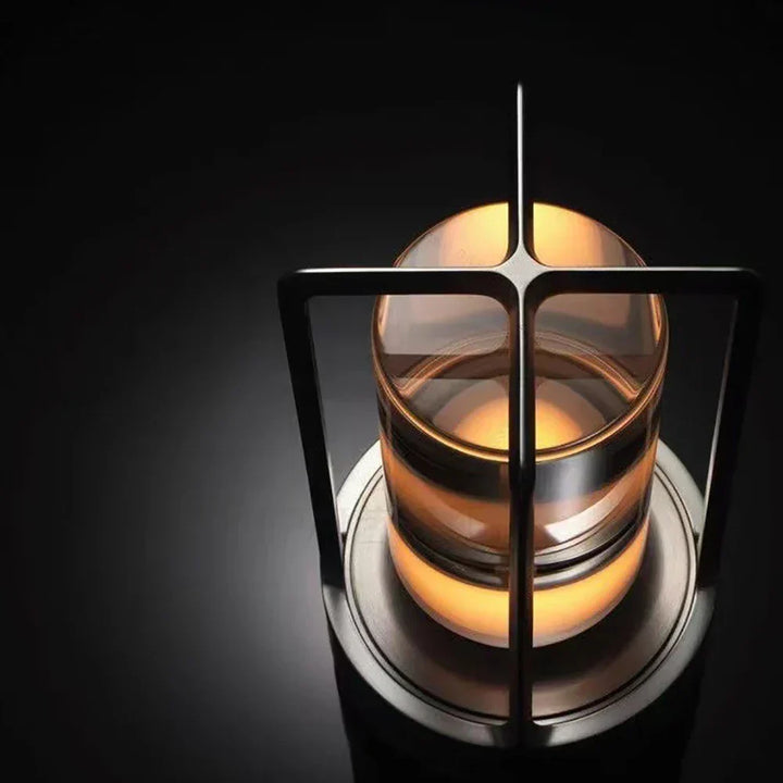 Rechargeable wireless table lamp with crystal glass - Portable LED light for indoor and outdoor areas | Kalsten