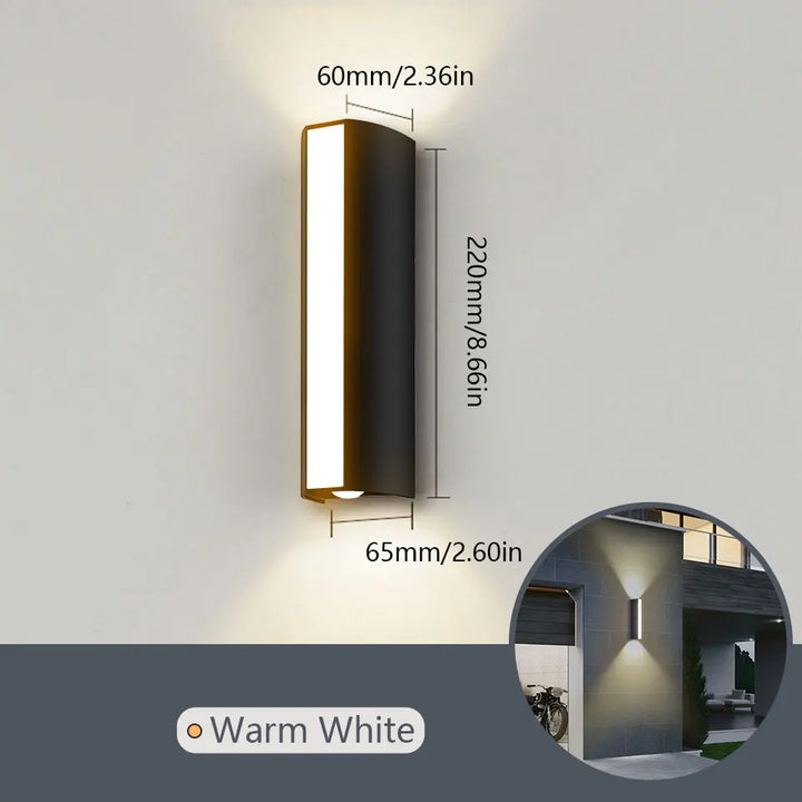 Modern Long LED Wall Light – Waterproof Outdoor Motion Sensor Lamp, IP66 Rating, AC 85-265V, for Garden, Patio, and Outdoor Decoration | Kalsten