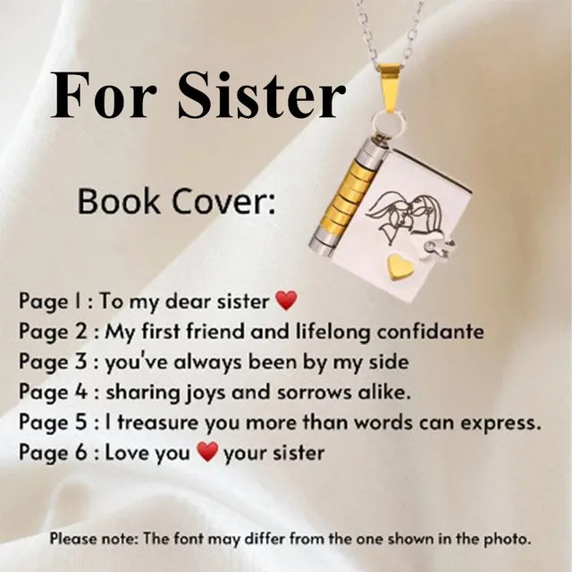 Kalsten | Memory Book Hanger Necklace – Symbolic Jewelry with Loving Message