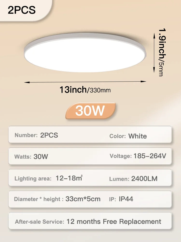 Modern LED Ceiling Light – Energy-Saving Panel Lamp for Kitchen, Bedroom, Living Room, and Corridor | Kalsten
