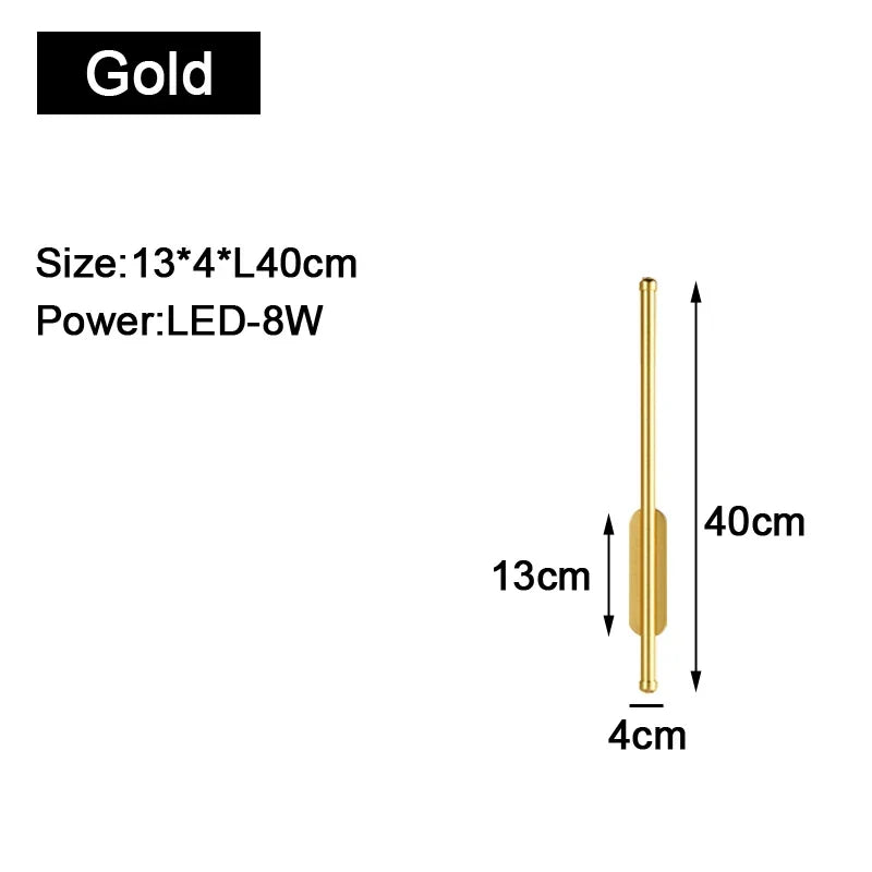 Gold Black Indoor LED Wall Lights: Stylish Illumination for Your Space | Kalsten
