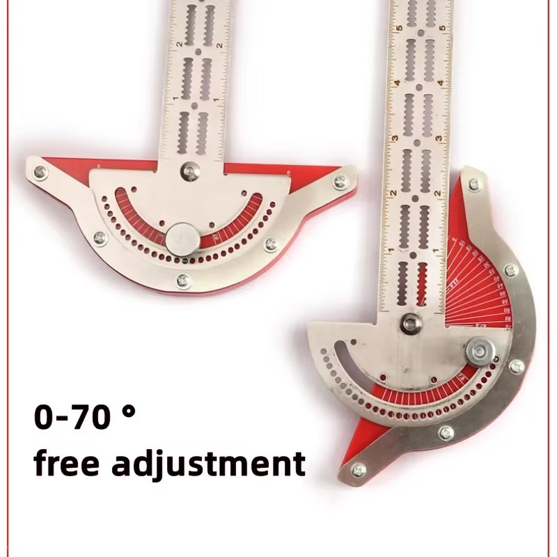 Kalsten | Precision Stainless Steel Carpenter's Protractor and Edge Ruler