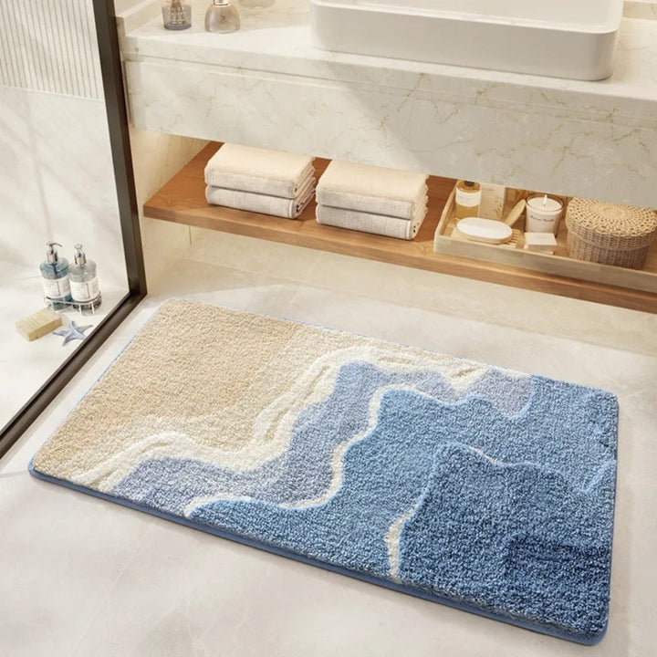 Kalsten | Seaside Footprint Pattern Bath Mat