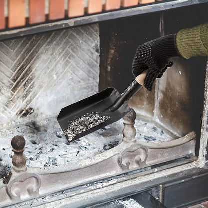 BowLift | HeatPro Fireplace Shovel | Durable Iron with Wooden Handle | For Oven & Grill