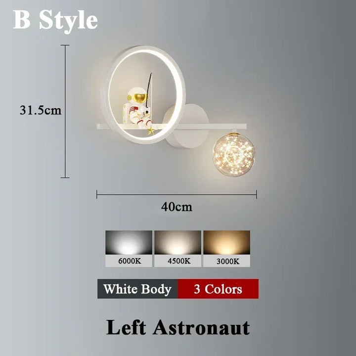 Astronaut Star Projector Wall Lamp for Children's Living Room | Kalsten