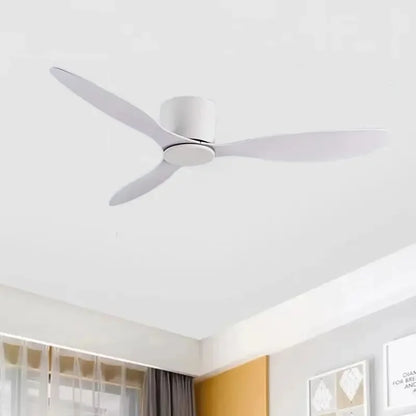 42-52 Inch Ceiling Fans with DC Motor — Remote Control Low-Profile Cooling Fans, without Light, White Wood & Black Options | Karnz