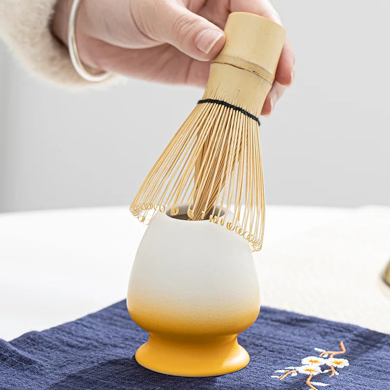 Bamboo Matcha Whisk Set 100-Prong Chasen with Scoop Eco-Friendly Tea Preparation Tool-5